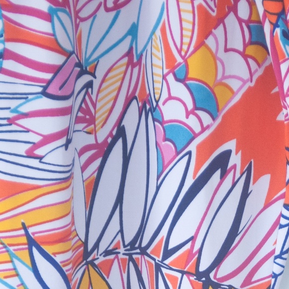 Buckhead Betties Orange Tropical Palm Print Casual Beach Palazzo Pants - Picture 7 of 9